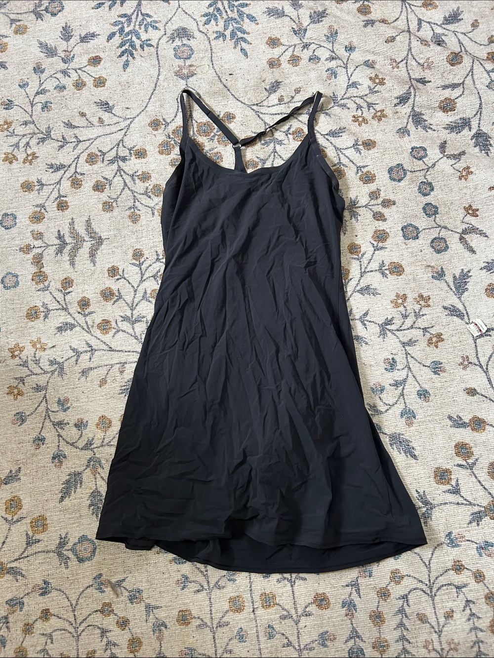 Outdoor Voices Black Slip Mini Dress with Racerback